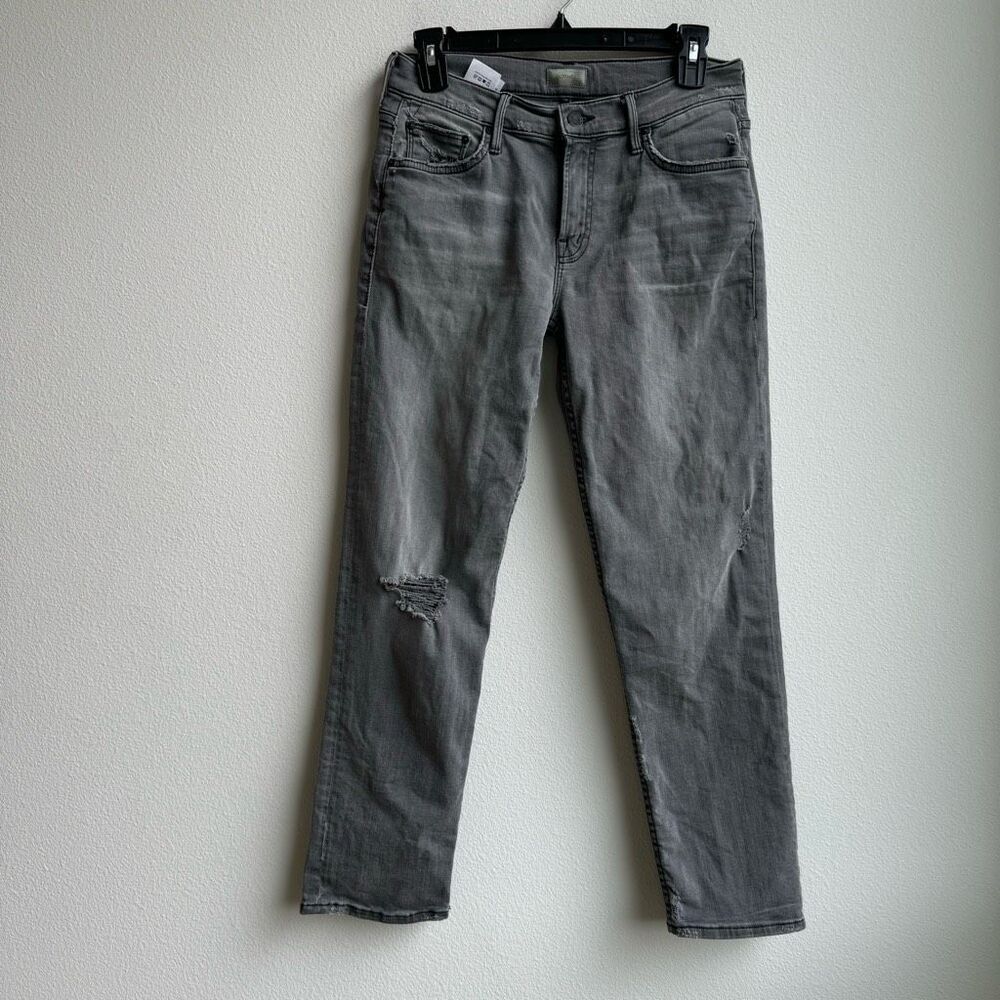 Mother The Dropout Last Chance Saloon Gray High Rise Size 25 Light Distress